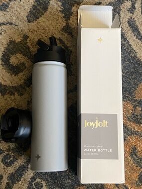 Jolt Stainless Steel Gray Water Bottle - 22oz
